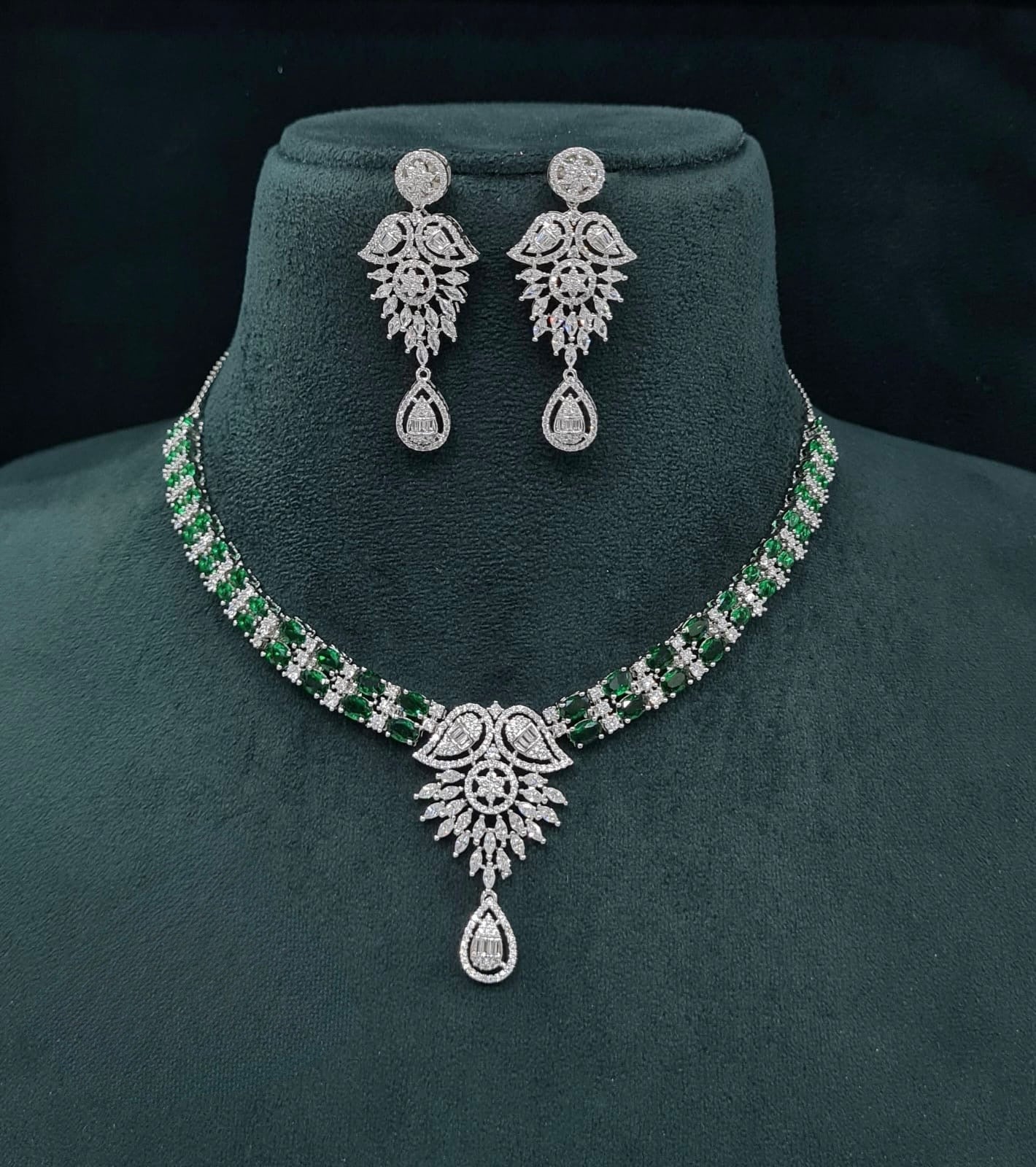 Cz Necklace 07507 - KRISHNA'S SWETA JEWELLERY