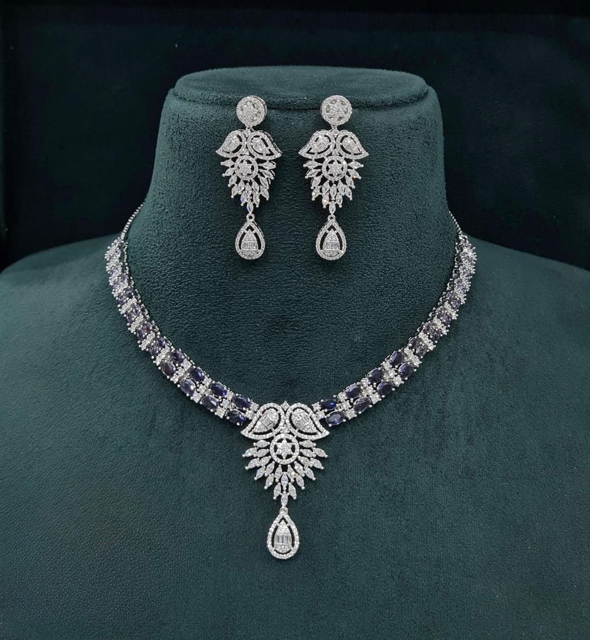 Cz Necklace 07507 - KRISHNA'S SWETA JEWELLERY