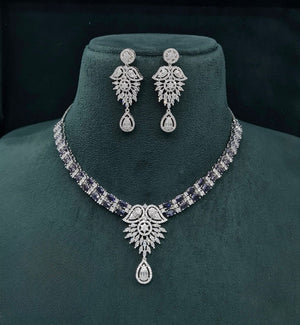 Cz Necklace 07507 - KRISHNA'S SWETA JEWELLERY