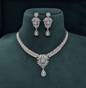 Cz Necklace 07507 - KRISHNA'S SWETA JEWELLERY