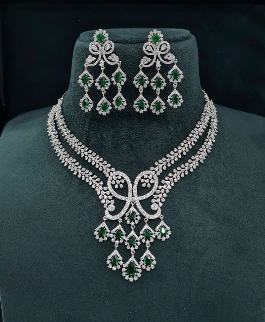 Cz Necklace 07509 - KRISHNA'S SWETA JEWELLERY