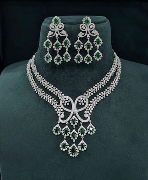 Cz Necklace 07509 - KRISHNA'S SWETA JEWELLERY