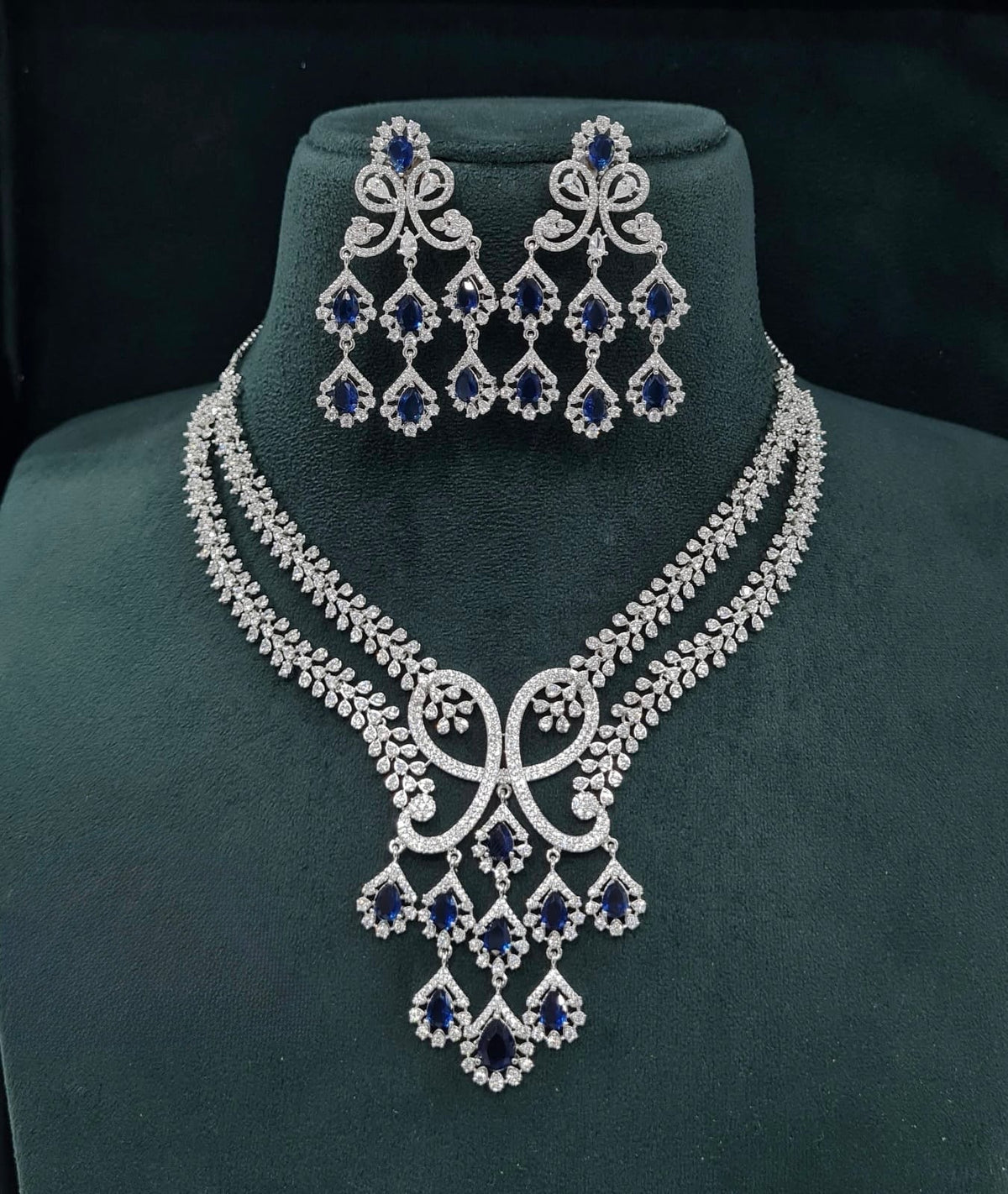 Cz Necklace 07509 - KRISHNA'S SWETA JEWELLERY