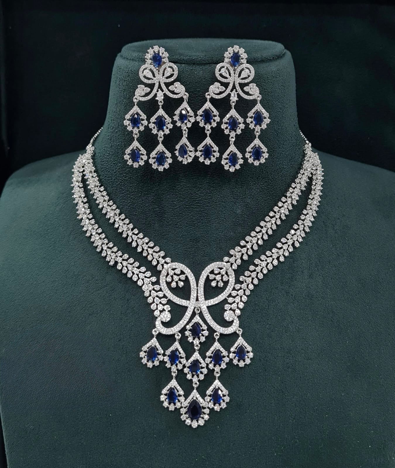 Cz Necklace 07509 - KRISHNA'S SWETA JEWELLERY