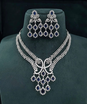 Cz Necklace 07509 - KRISHNA'S SWETA JEWELLERY