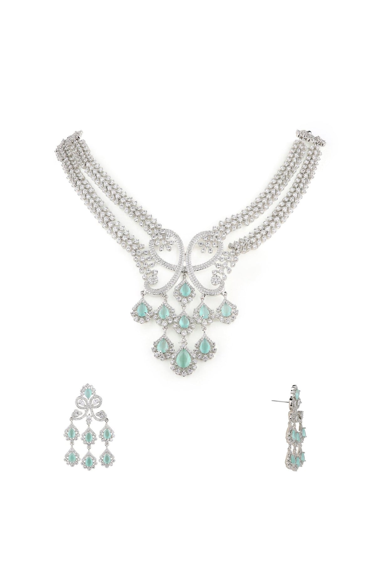 Cz Necklace 07509 - KRISHNA'S SWETA JEWELLERY