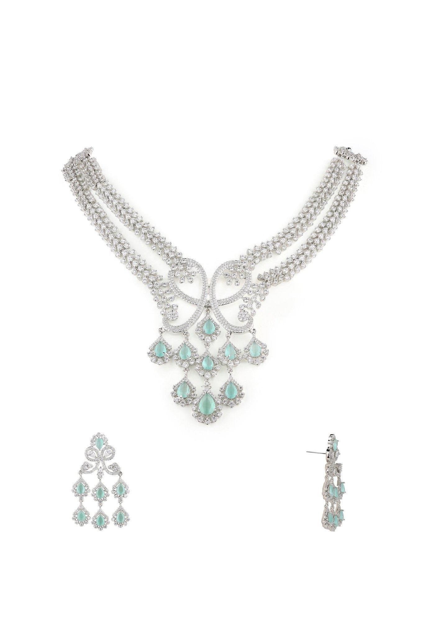 Cz Necklace 07509 - KRISHNA'S SWETA JEWELLERY