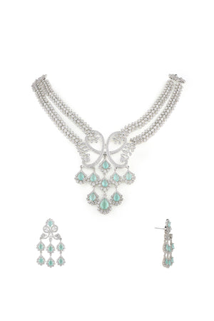 Cz Necklace 07509 - KRISHNA'S SWETA JEWELLERY