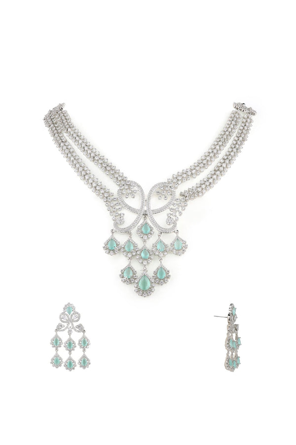 Cz Necklace 07509 - KRISHNA'S SWETA JEWELLERY