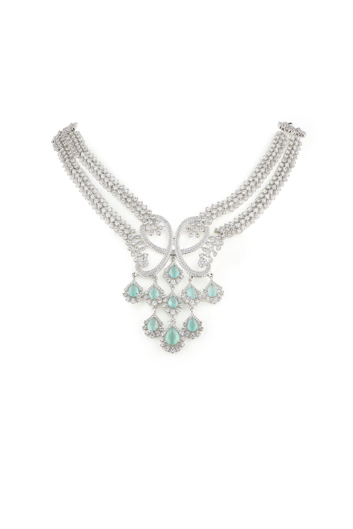 Cz Necklace 07509 - KRISHNA'S SWETA JEWELLERY
