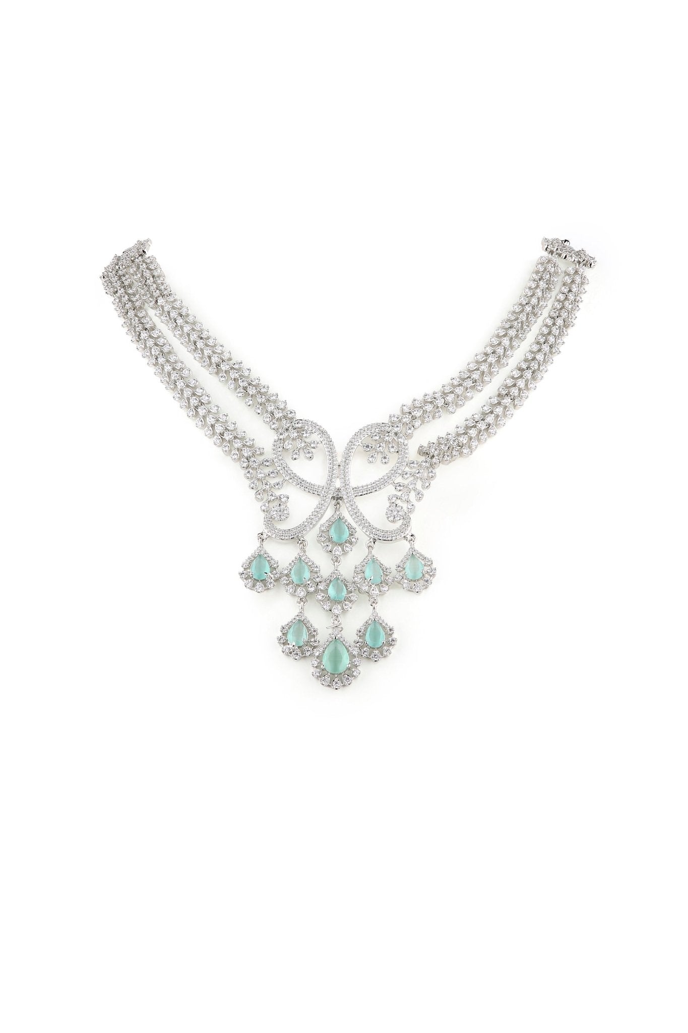 Cz Necklace 07509 - KRISHNA'S SWETA JEWELLERY