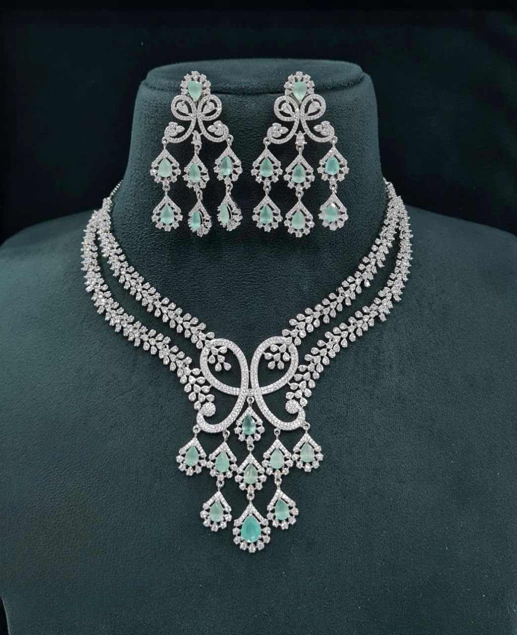 Cz Necklace 07509 - KRISHNA'S SWETA JEWELLERY