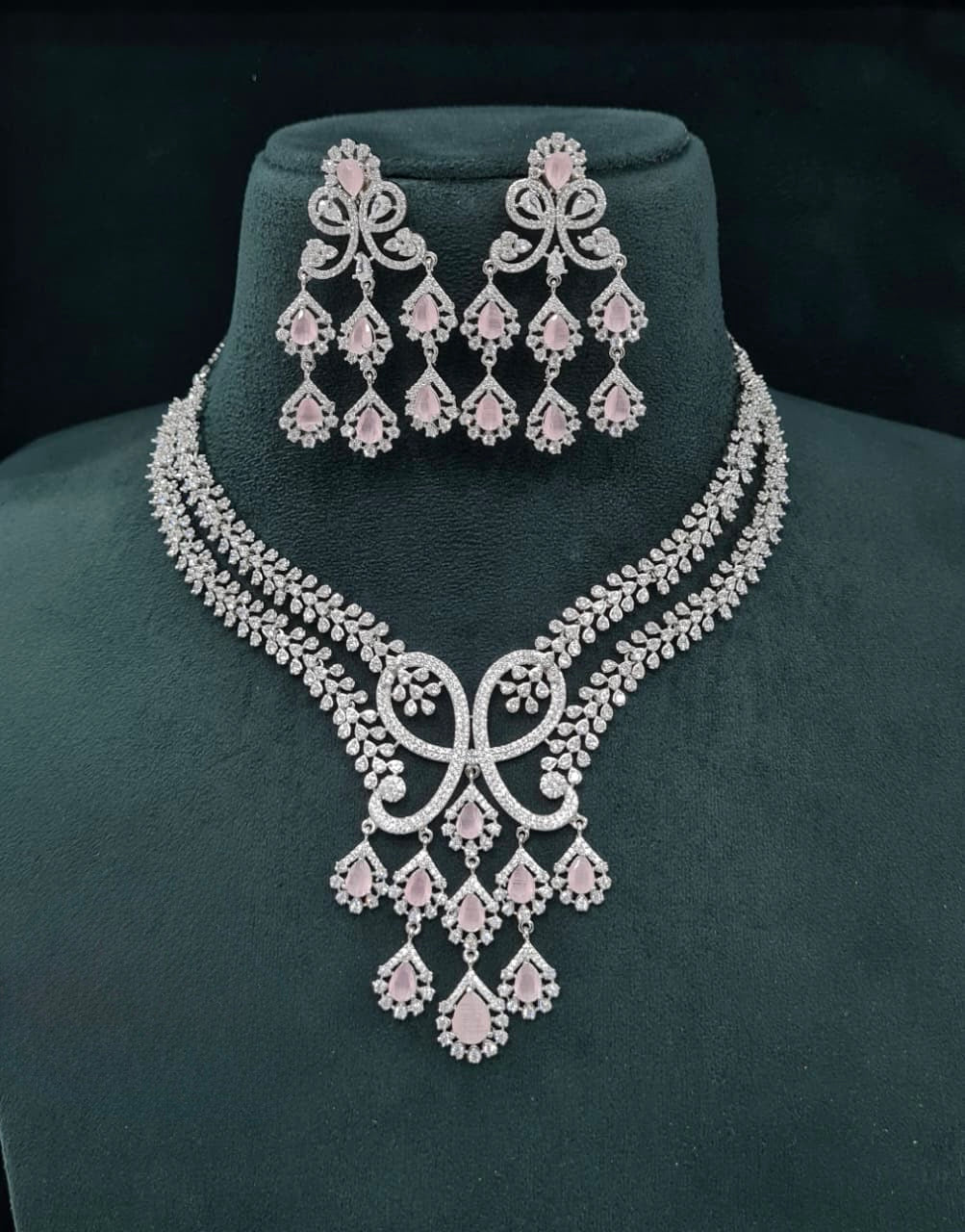 Cz Necklace 07509 - KRISHNA'S SWETA JEWELLERY