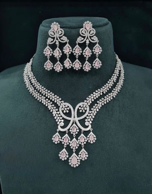 Cz Necklace 07509 - KRISHNA'S SWETA JEWELLERY
