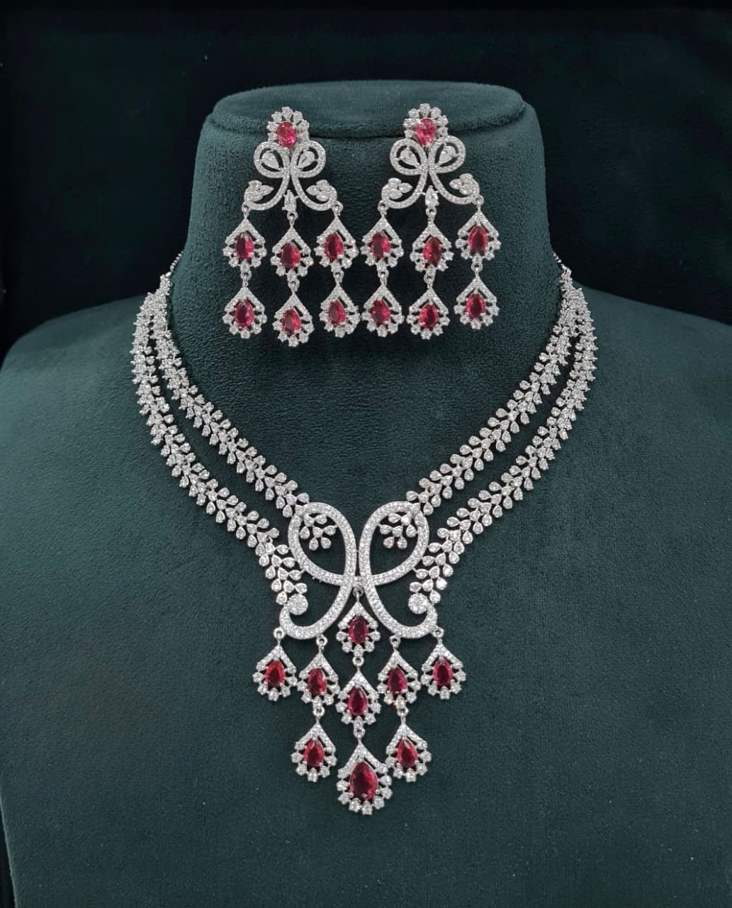 Cz Necklace 07509 - KRISHNA'S SWETA JEWELLERY