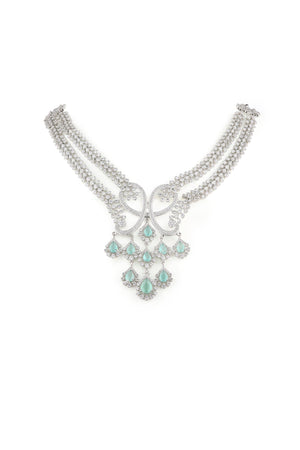 Cz Necklace 07509 - KRISHNA'S SWETA JEWELLERY
