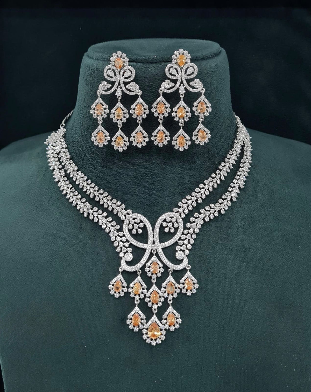Cz Necklace 07509 - KRISHNA'S SWETA JEWELLERY