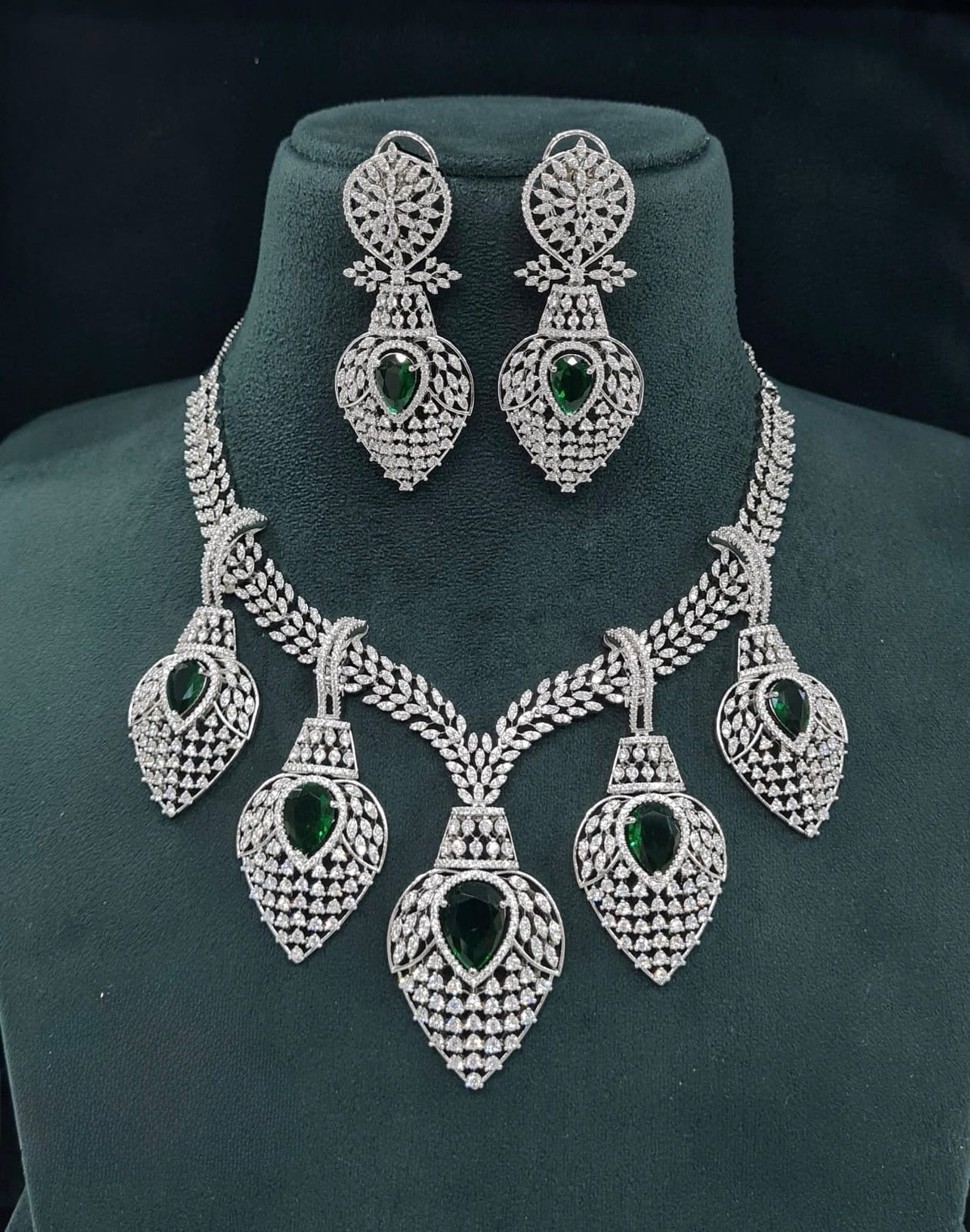Cz Necklace 07511 - KRISHNA'S SWETA JEWELLERY