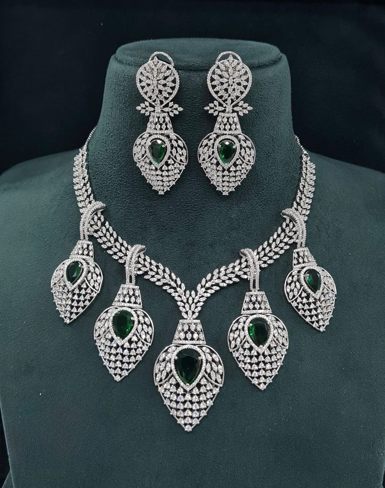 Cz Necklace 07511 - KRISHNA'S SWETA JEWELLERY