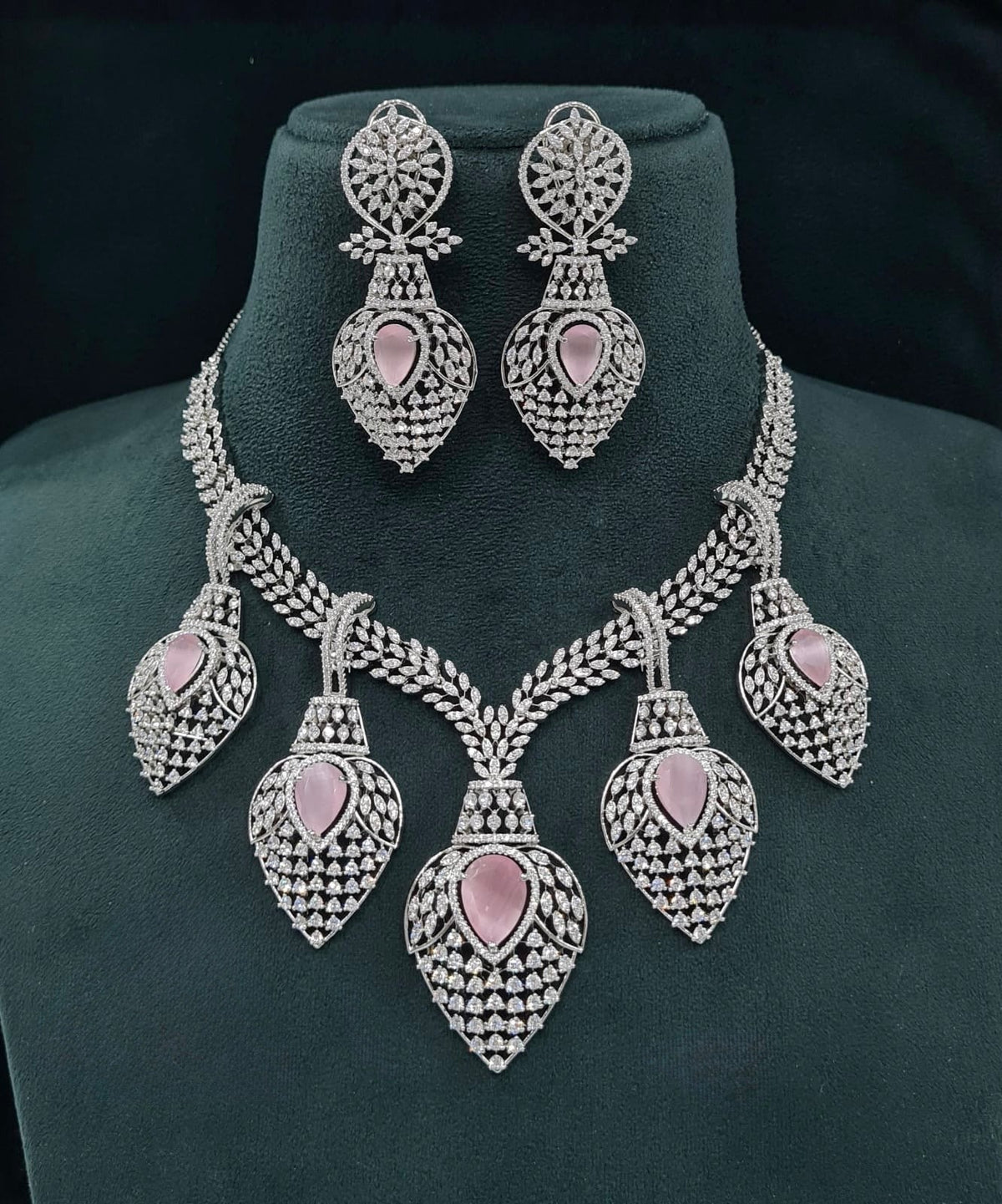Cz Necklace 07511 - KRISHNA'S SWETA JEWELLERY