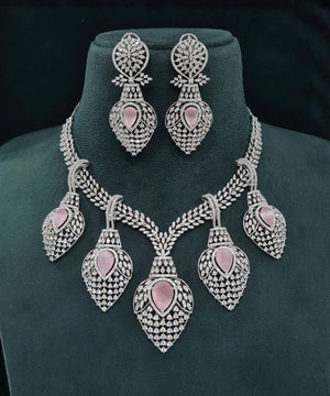 Cz Necklace 07511 - KRISHNA'S SWETA JEWELLERY