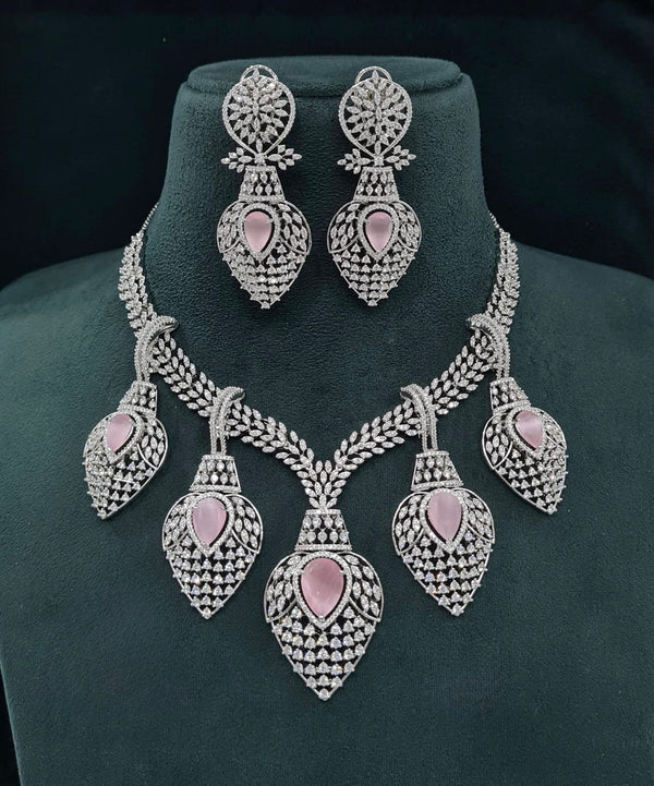 Cz Necklace 07511 - KRISHNA'S SWETA JEWELLERY