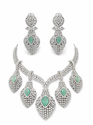 Cz Necklace 07511 - KRISHNA'S SWETA JEWELLERY