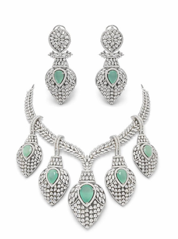 Cz Necklace 07511 - KRISHNA'S SWETA JEWELLERY