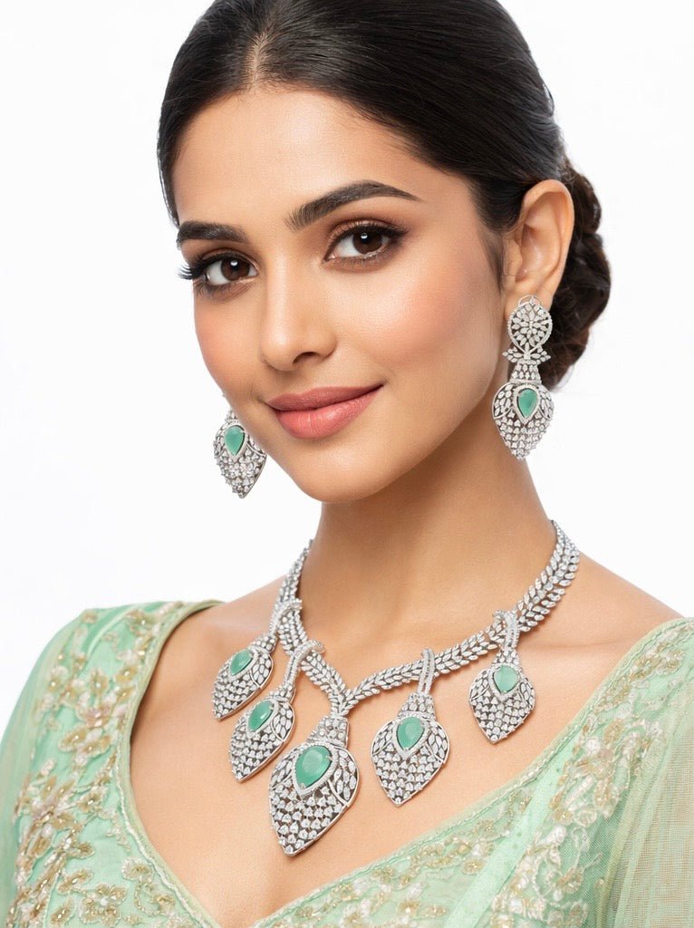 Cz Necklace 07511 - KRISHNA'S SWETA JEWELLERY
