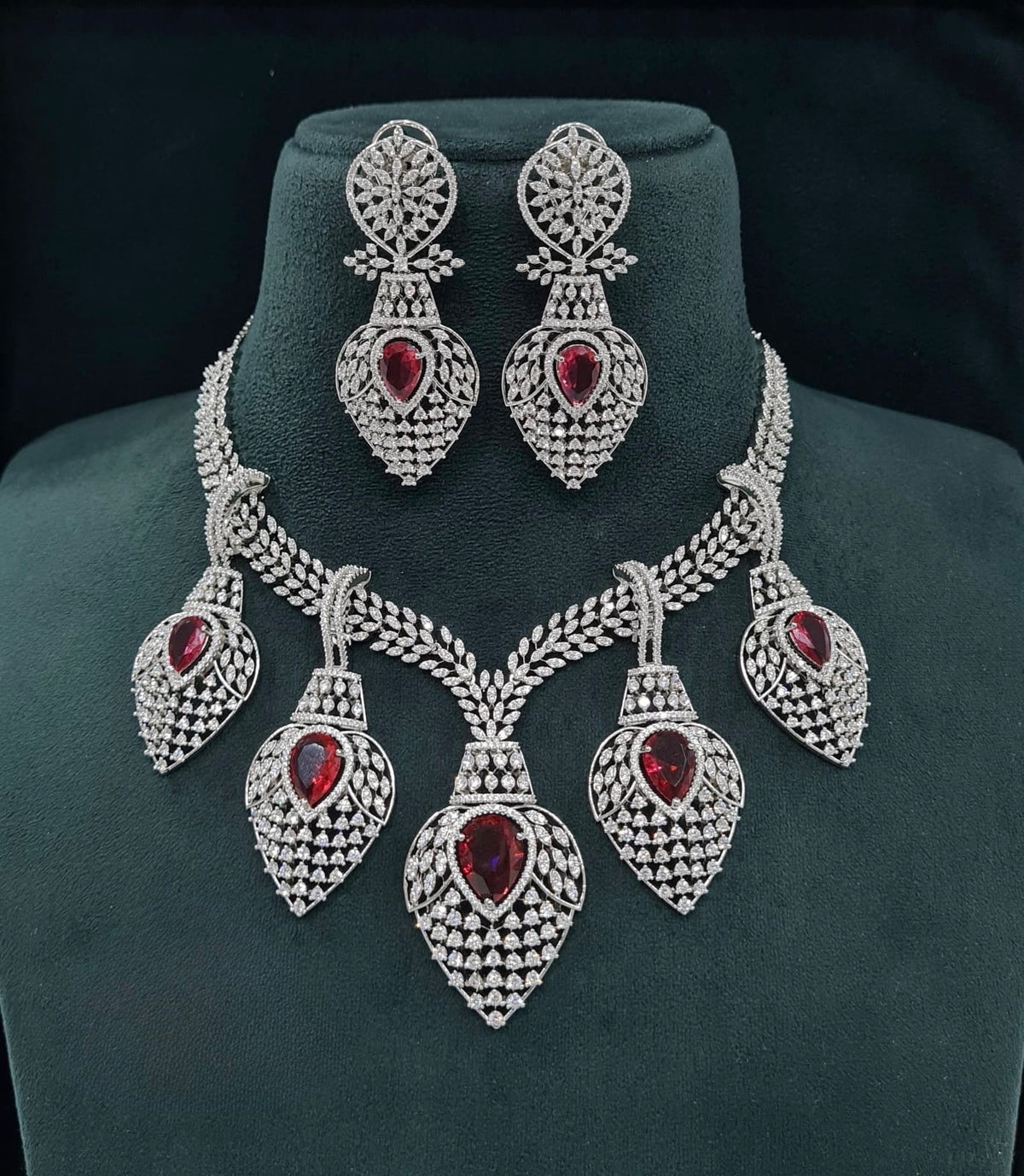 Cz Necklace 07511 - KRISHNA'S SWETA JEWELLERY