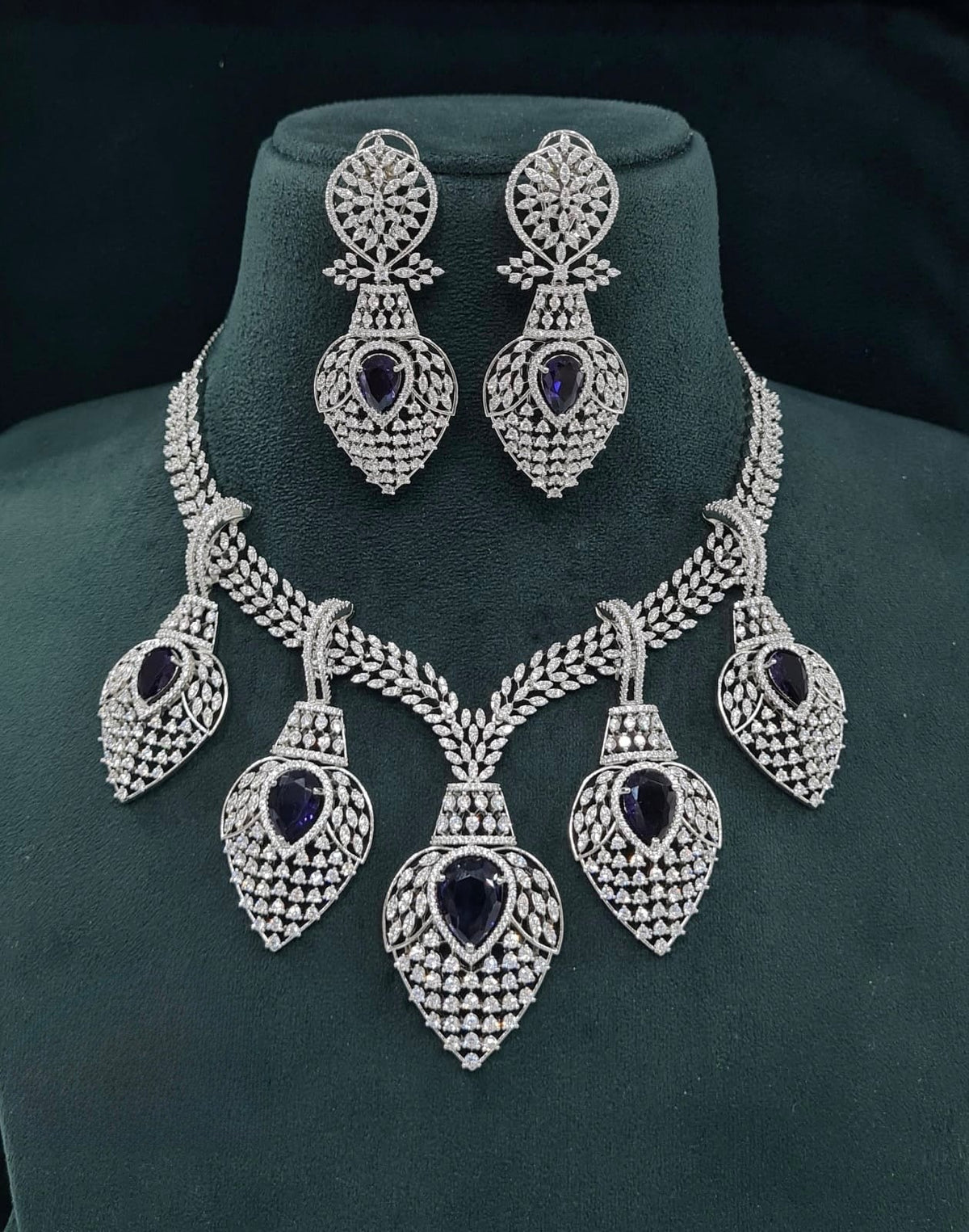 Cz Necklace 07511 - KRISHNA'S SWETA JEWELLERY