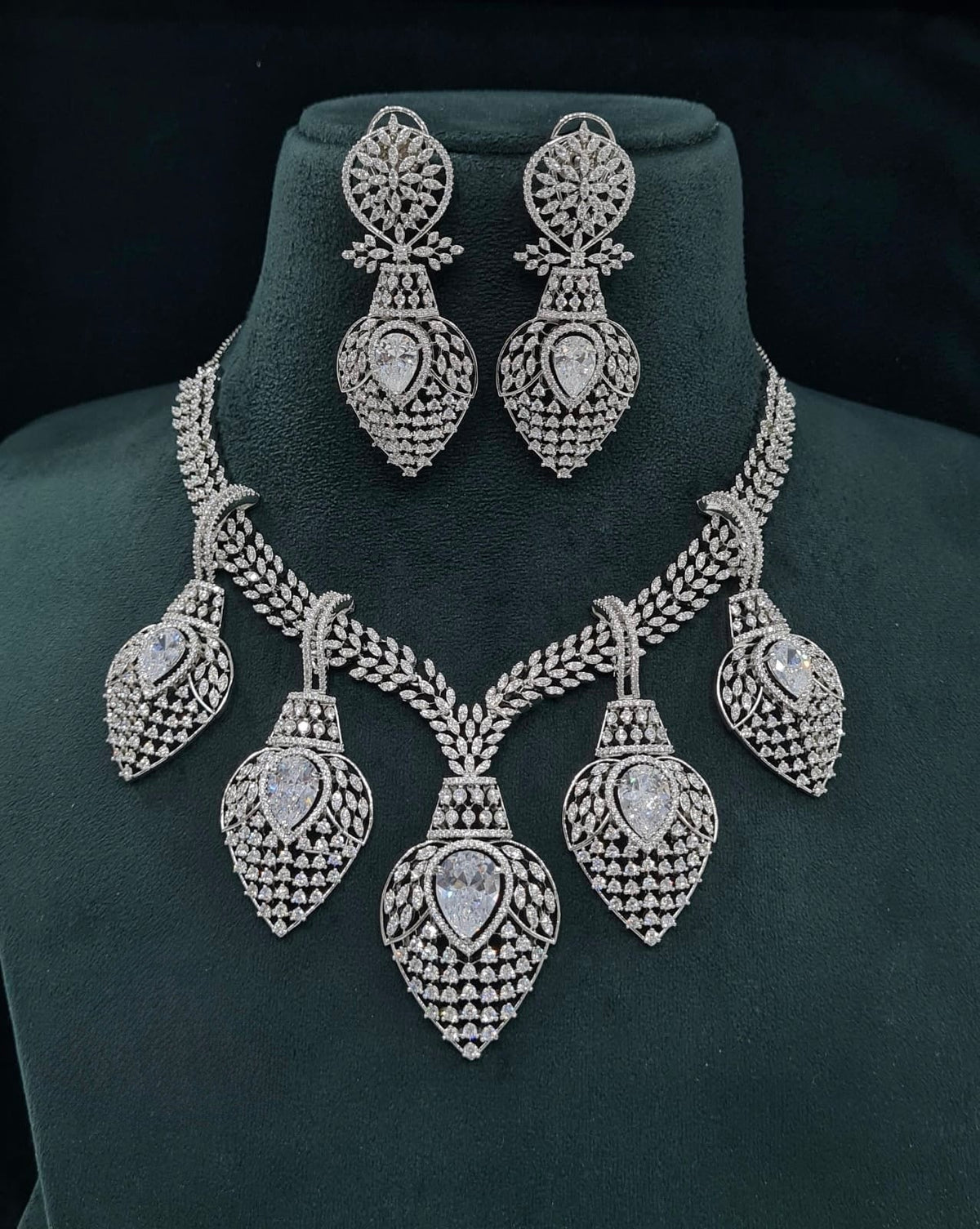 Cz Necklace 07511 - KRISHNA'S SWETA JEWELLERY