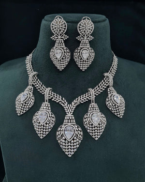 Cz Necklace 07511 - KRISHNA'S SWETA JEWELLERY