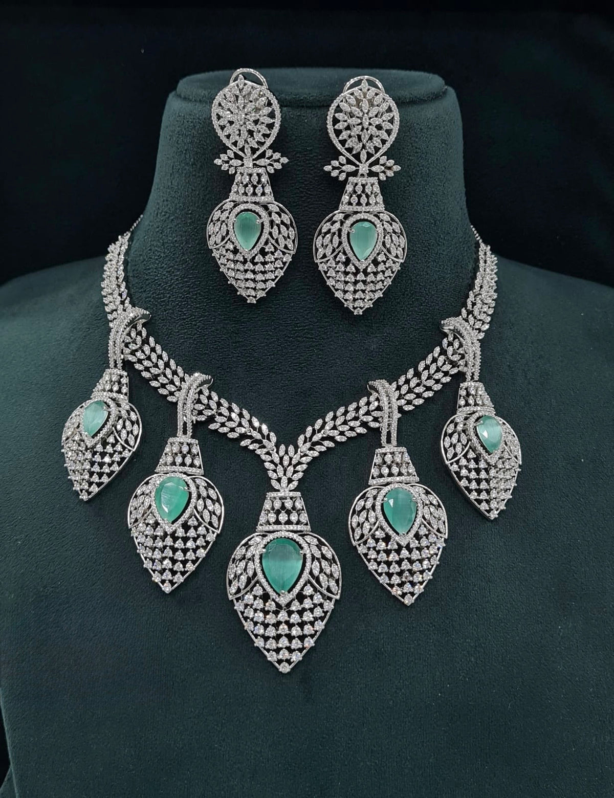 Cz Necklace 07511 - KRISHNA'S SWETA JEWELLERY