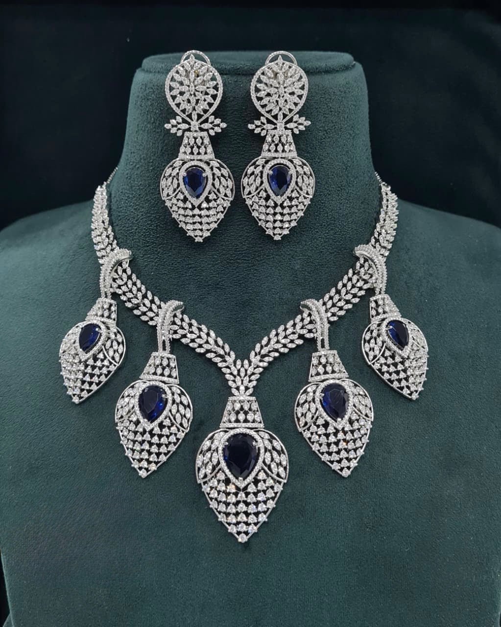 Cz Necklace 07511 - KRISHNA'S SWETA JEWELLERY