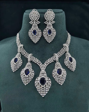 Cz Necklace 07511 - KRISHNA'S SWETA JEWELLERY
