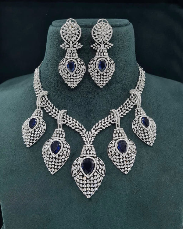 Cz Necklace 07511 - KRISHNA'S SWETA JEWELLERY