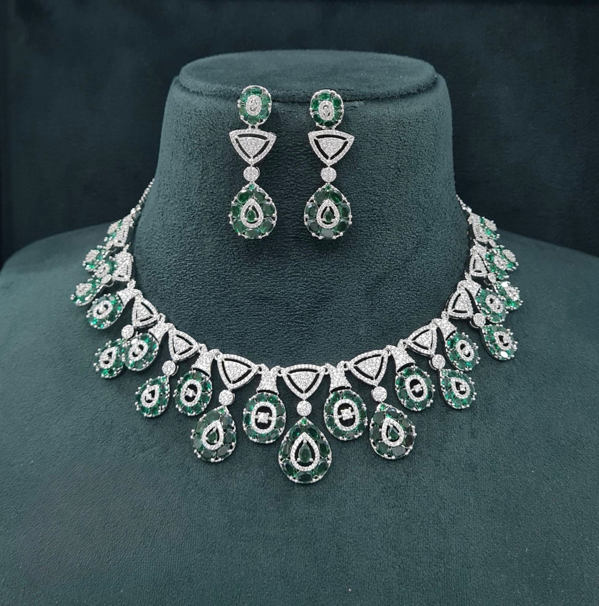 Cz Necklace 07586 - KRISHNA'S SWETA JEWELLERY
