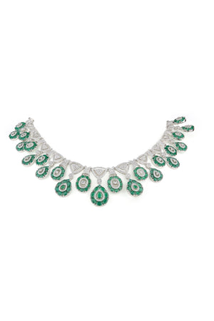 Cz Necklace 07586 - KRISHNA'S SWETA JEWELLERY