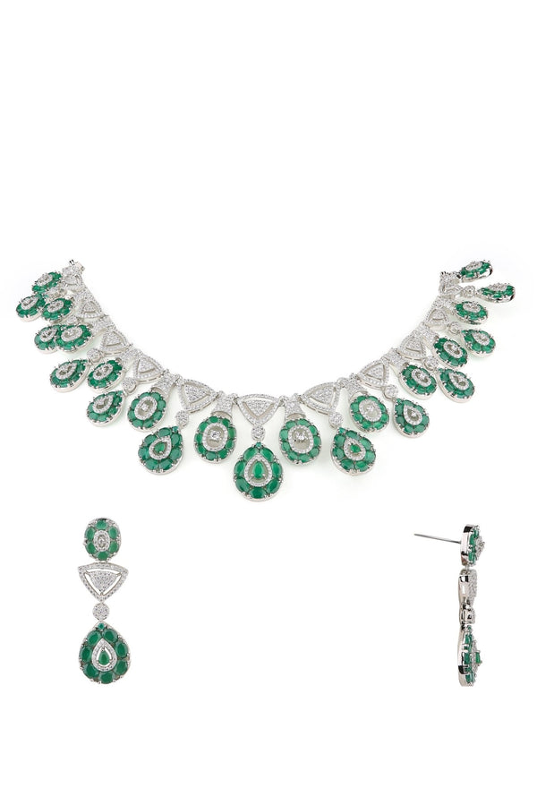 Cz Necklace 07586 - KRISHNA'S SWETA JEWELLERY