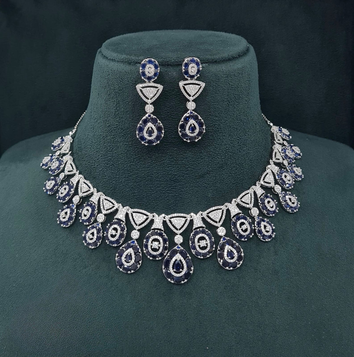 Cz Necklace 07586 - KRISHNA'S SWETA JEWELLERY