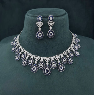 Cz Necklace 07586 - KRISHNA'S SWETA JEWELLERY