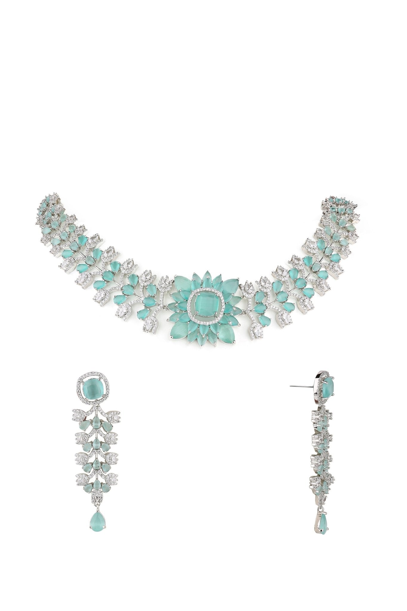 Cz Necklace 07611 - KRISHNA'S SWETA JEWELLERY