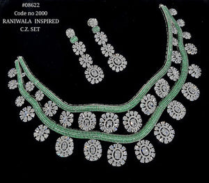 Cz Necklace 08622 - KRISHNA'S SWETA JEWELLERY