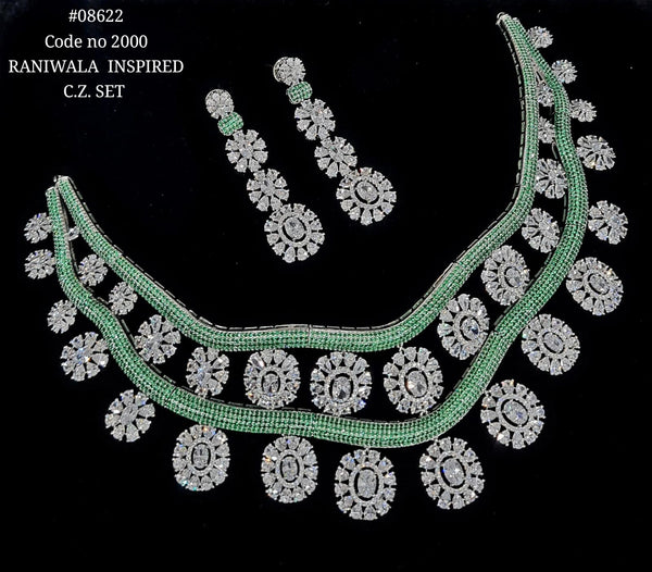 Cz Necklace 08622 - KRISHNA'S SWETA JEWELLERY