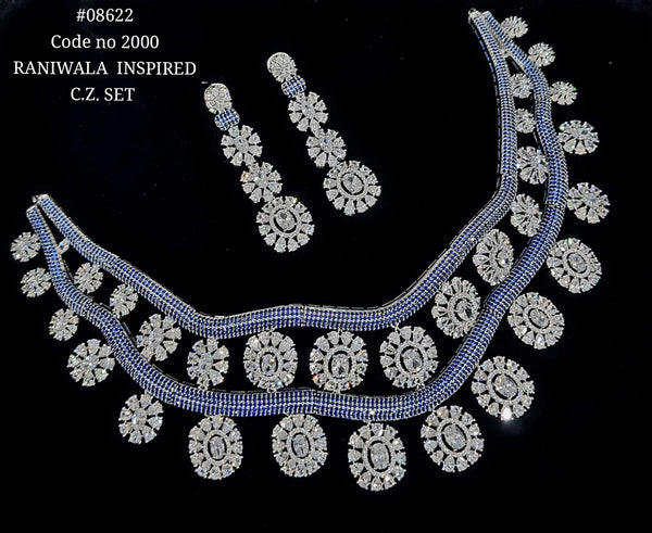 Cz Necklace 08622 - KRISHNA'S SWETA JEWELLERY