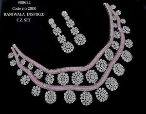 Cz Necklace 08622 - KRISHNA'S SWETA JEWELLERY