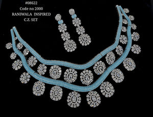 Cz Necklace 08622 - KRISHNA'S SWETA JEWELLERY