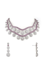 Cz Necklace 08622 - Krishna's Sweta Jewellery