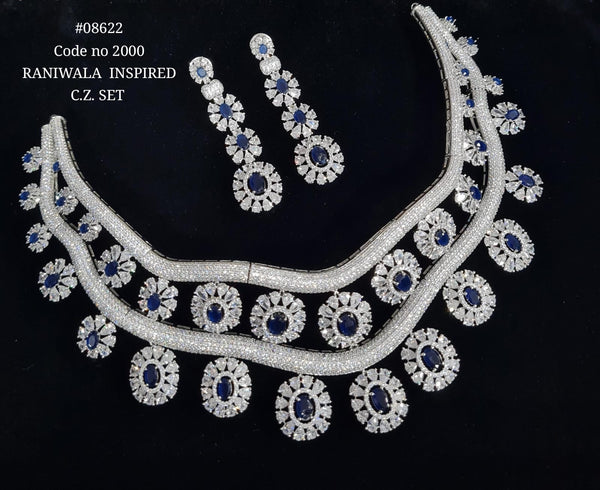 Cz Necklace 08622 - KRISHNA'S SWETA JEWELLERY